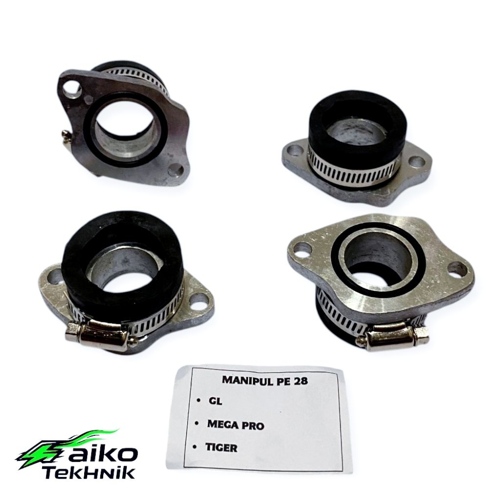 Manifold Manipol Intake Intek PE PWK 28 Teflon Motor Tiger | Mega Pro | GL Pro | Honda CB | Megpro |