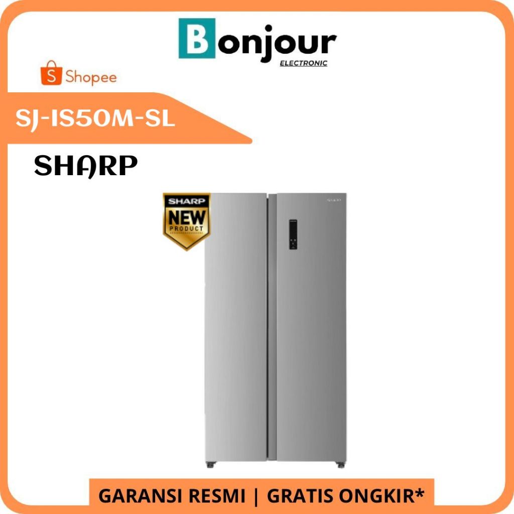 KULKAS SHARP SIDE BY SIDE | SJ-IS50M-SL | SJ-IS50MSL | KULKAS SHARP