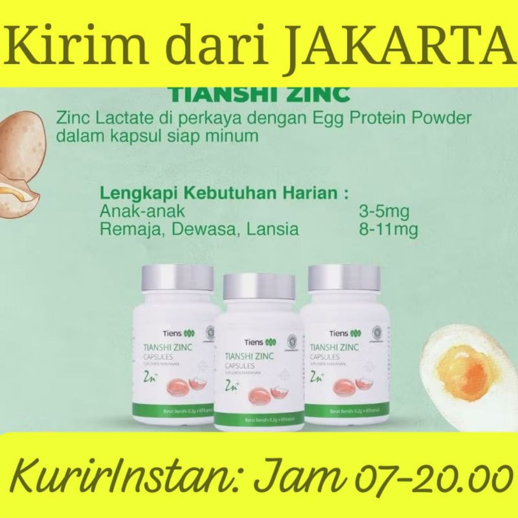 Zinc Capsules Bayi Mulai Umur 6 Bulan Untuk Anak Remaja Dewasa TCM Herbal China Tiongkok Fitofarmaka
