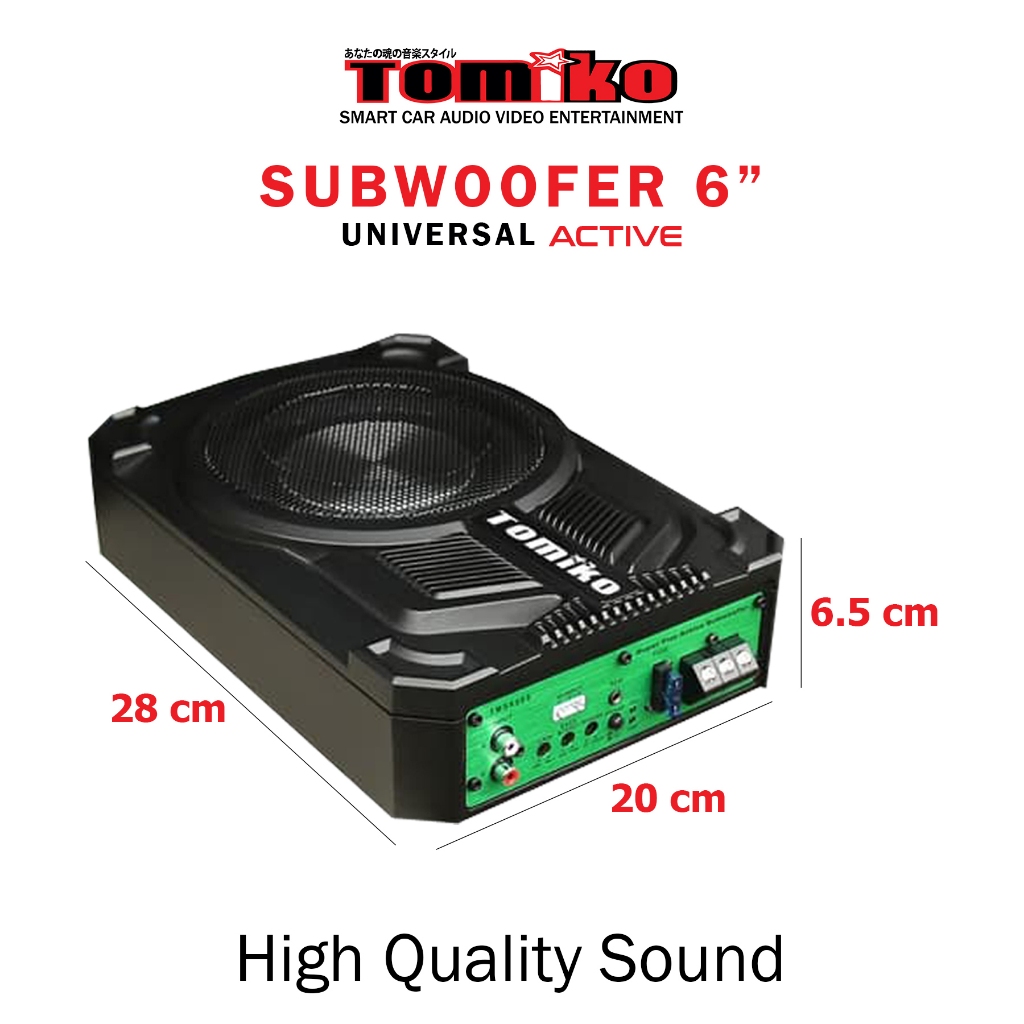 Tomiko - Subwoofer kolong aktif 6 inch