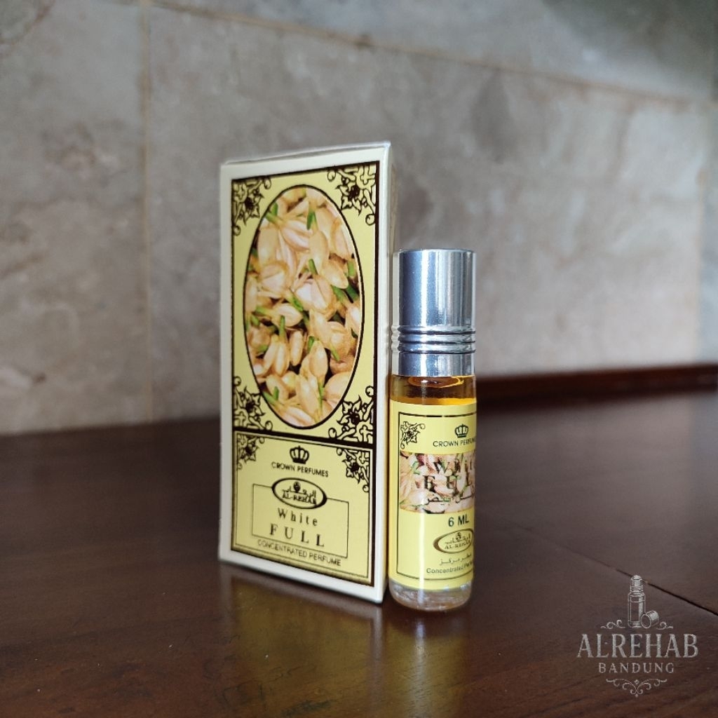 White Full Melati Alrehab/Parfum Shalat Roll On Al-Rehab Original 100% Impor Saudi Parfum Arab Best 