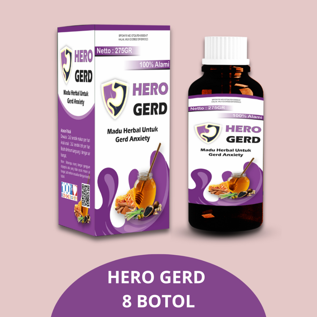 

HERO GERD - Madu Lambung Hero Gerd Gerd Anxiety 8 Botol