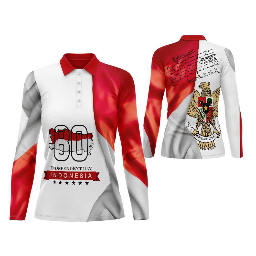 KAOS 17 AGUSTUS 2025 / BAJU 17 AGUSTUS 2025 / BAJU MERAH PUTIH KAOS POLO JERSEY 17 AGUSTUS FULLPRINT