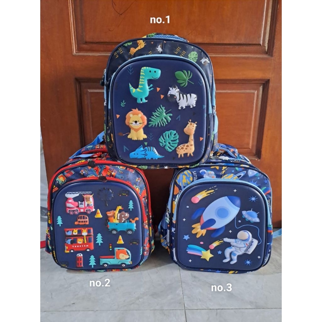 TAS RANSEL ANAK KARAKTER TIMBUL TAS SEKOLAH ANAK TK PAUD COWOK