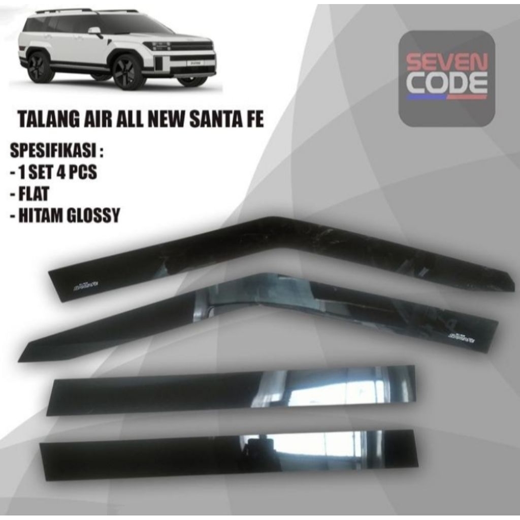 TALANG AIR HYUNDAI ALL NEW SANTA FE MODEL FLAT / SIDE VISOR HYUNDAI SANTA FE FLAT