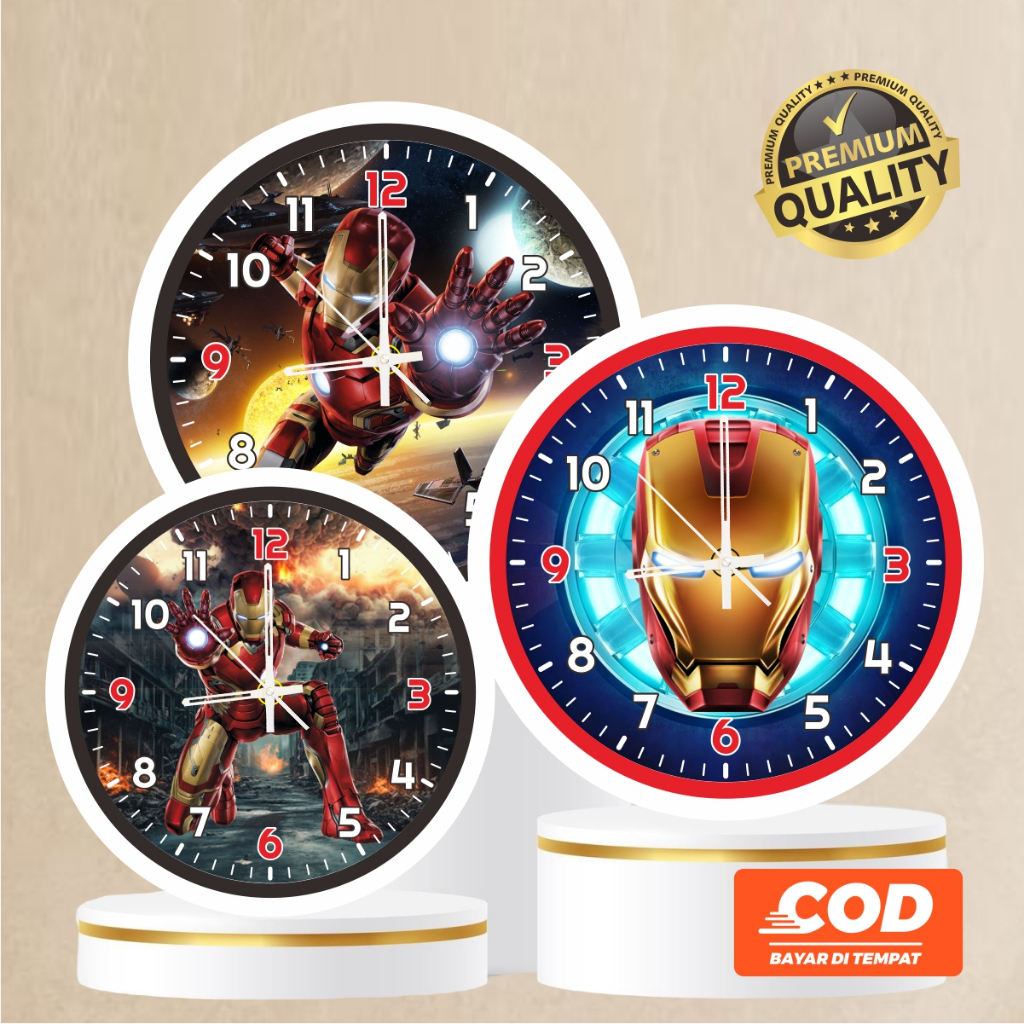 Jam Dinding Iron Man | Hiasan Dinding Jam Dinding Iron Man