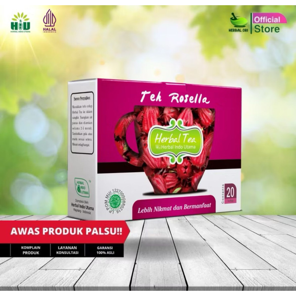 

HIU Herbal indo Utama Teh Celup Rosella (20sachet) Meningkatkan Stamina