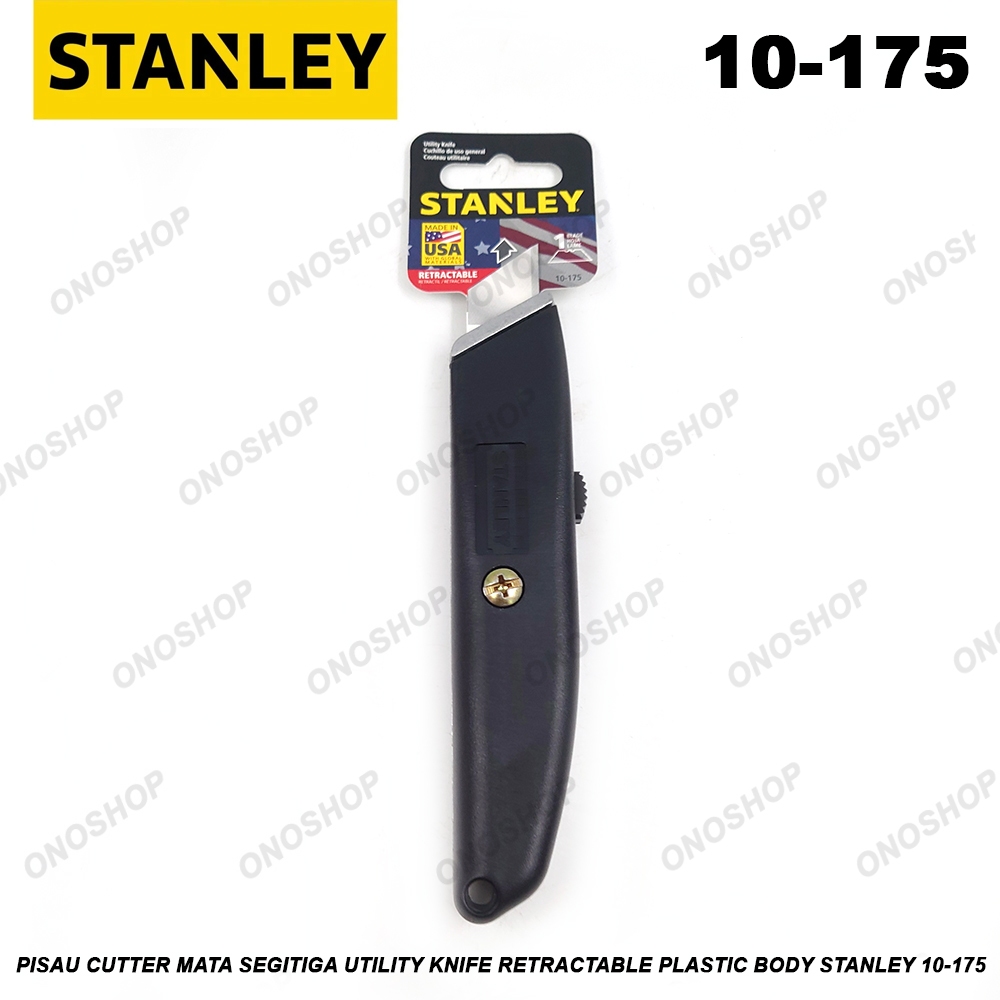

Pisau Cutter Mata Segitiga Utility Knife Retractable Plastic Body Stanley 10-175