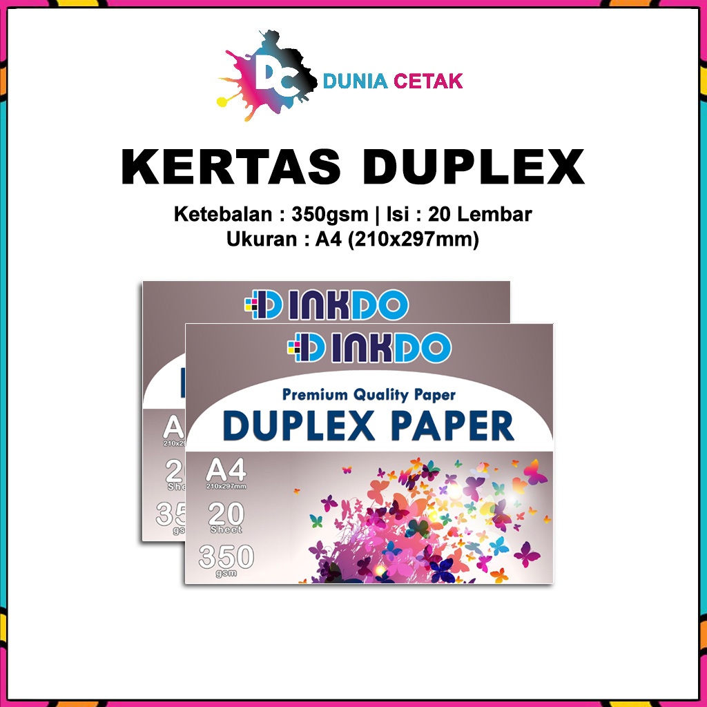 

Kertas Karton Tebal Duplex / Karton Dupleks 350 gsm A4 isi 20 Lembar
