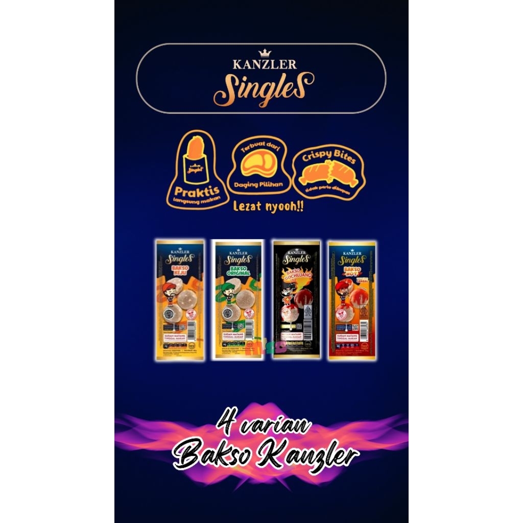 

1 BOX BAKSO KANZLER SINGLES ISI 12 PCS 1 LUSIN