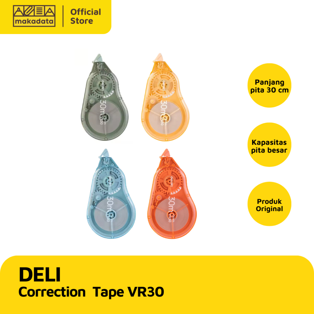 

CORRECTION TAPE / STIPO KERTAS / TIP-EX DELI VR30 30 M (1 PCS) MURAH