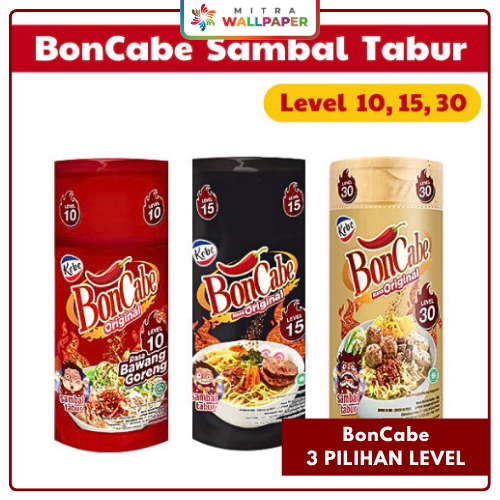 

BonCabe Sambal Tabur Bubuk Cabai Tabur Level 10 15 30 Rasa Original Kemasan Botol Pedas Hot