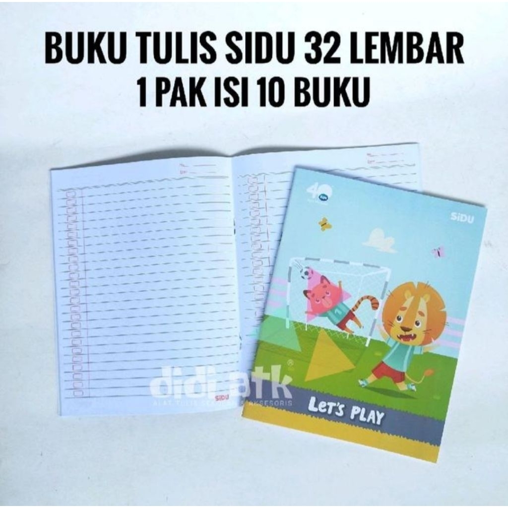 

Buku Tulis SIDU 32 Lembar / 38 Lembar / 58 Lembar - Pack isi 10 buku.