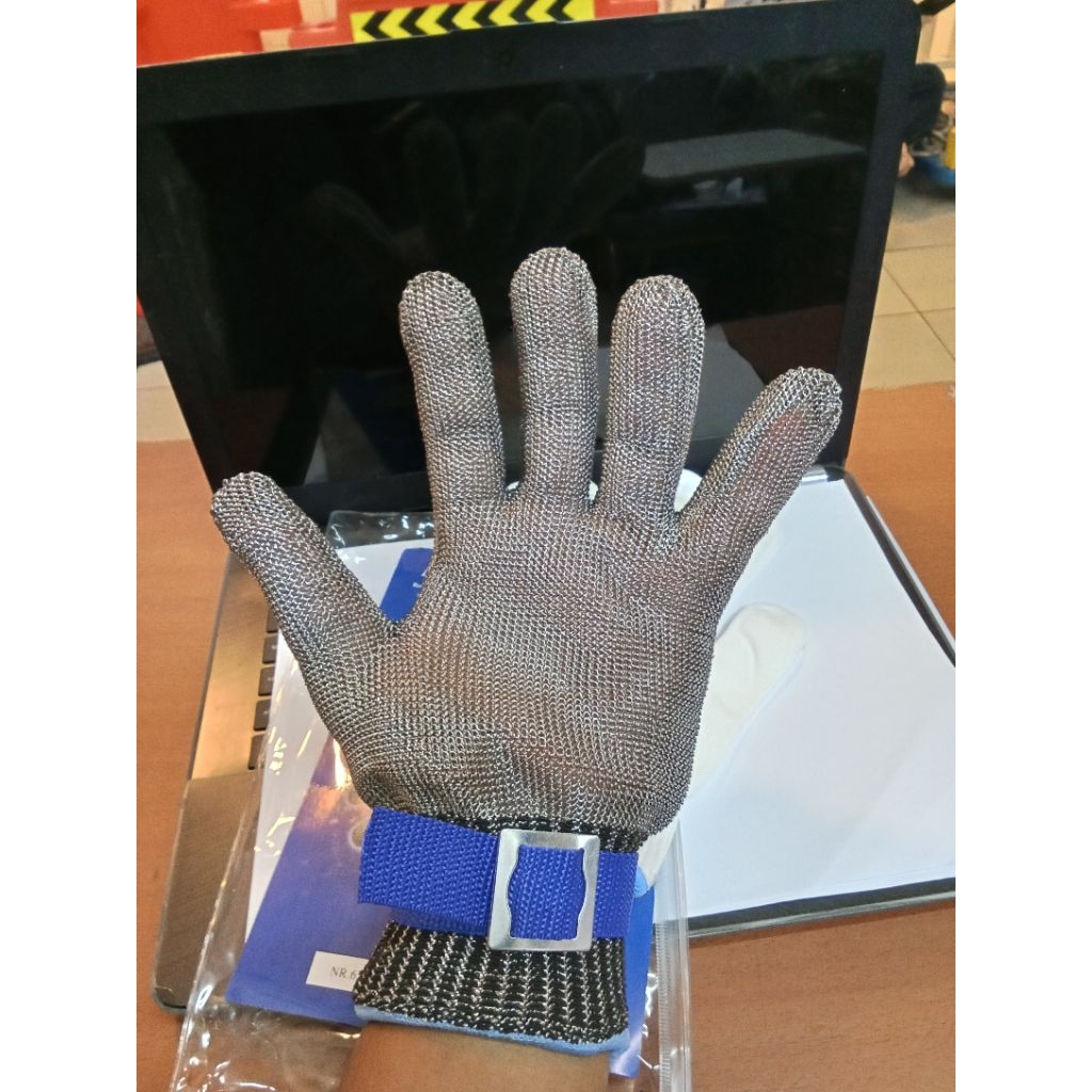 Sarung Tangan Butcher Bahan Baja Anti Potong / Sarung Tangan Baja / Sarung Tangan Anti Pisau