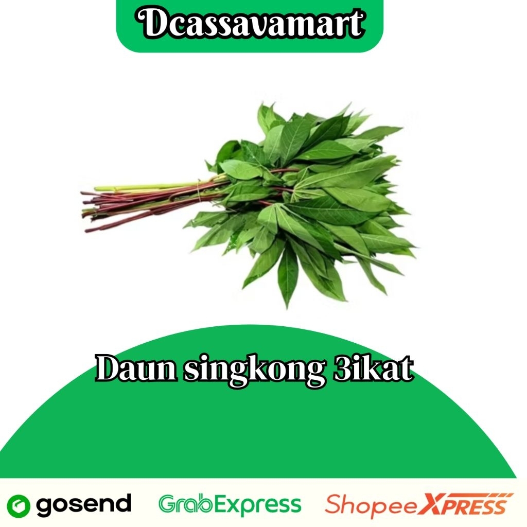 

sayuran fresh Daun Singkong 3 Ikat - paket instan 1jam sampai