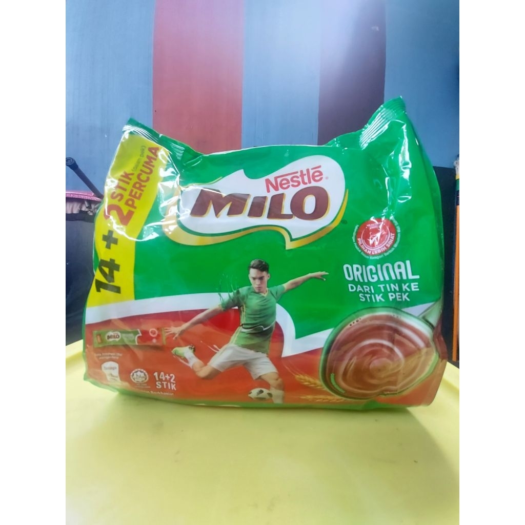 

Milo Kosong - Milo Original isi 16 Stik (14+2) - 16 x 30 gram