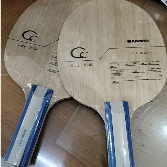 ORIGINAL Sanwei CC LD carbon kayu Blade bet pingpong 100%ORIGINAL