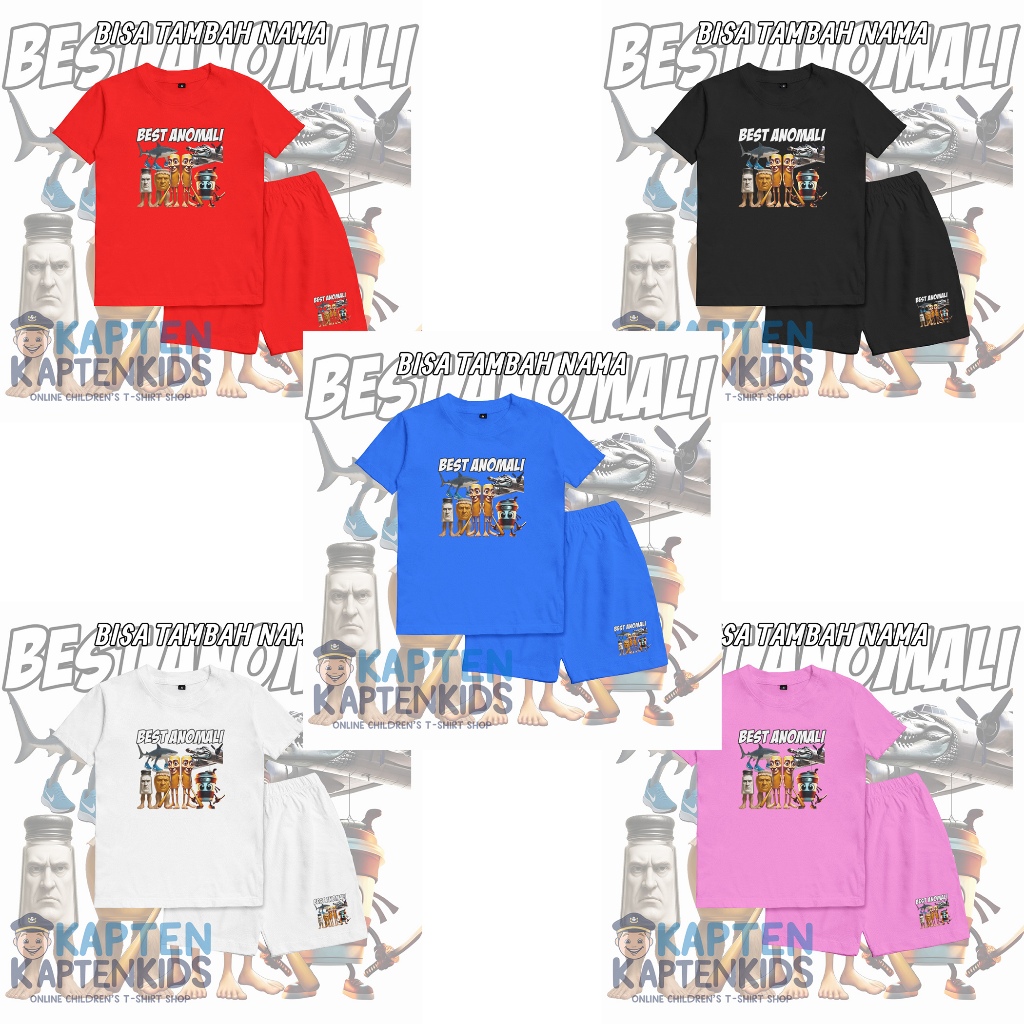 KAOS ANAK  SETELAN ANOMALI  / BAJU ANAK SETELAN ANOMALI /BEST ANOMALI/ BISA TAMBAH NAMA