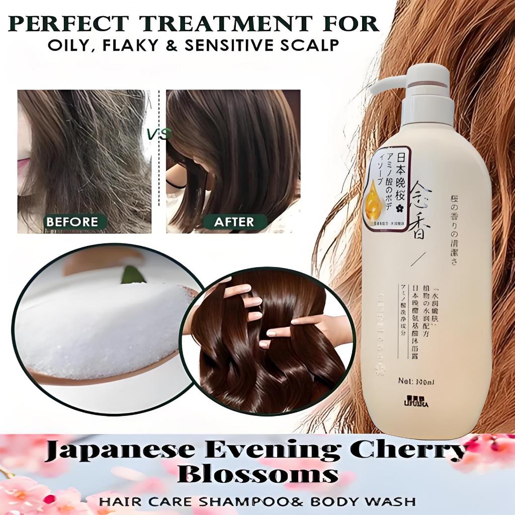 OKANEN SAKURA Shampo OKANEN/SAKURA SHAMPOO/Set Shampo dan Kondisioner Rasa Sakura Buatan Jepang