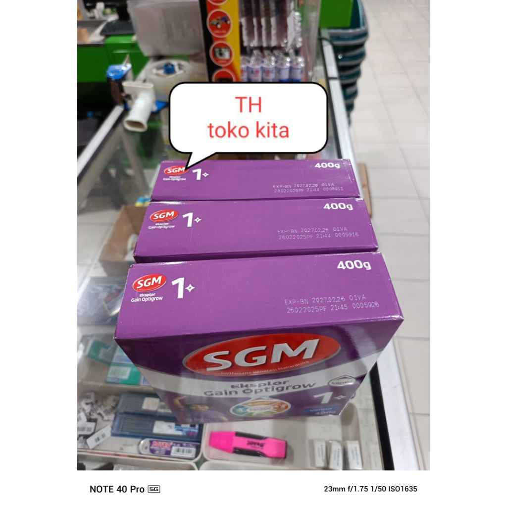 

SGM Eksplor Gain Optigrow 1 Vanilla Susu Bubuk 400 g( 3 kotak)