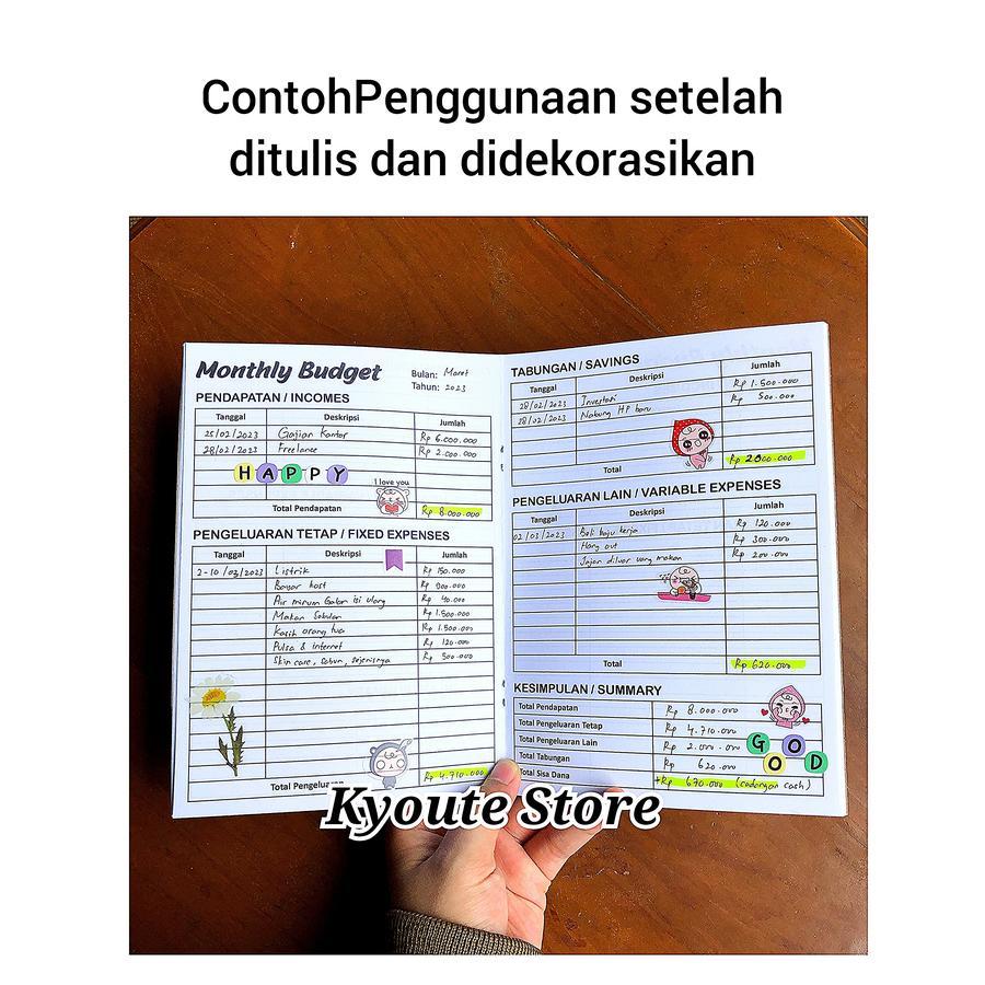 

Buku Financial Planner (Monthly Budget) Kyoute A5 Rencana Uang Bulanan