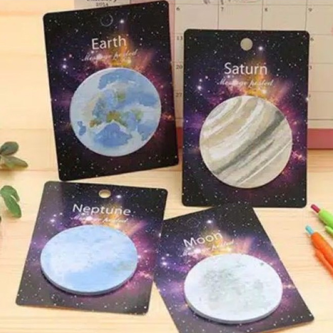 

Sticky Notes Planet Galaxy Series II | For Journaling Diary Scrapbook • Kiku Stuffs