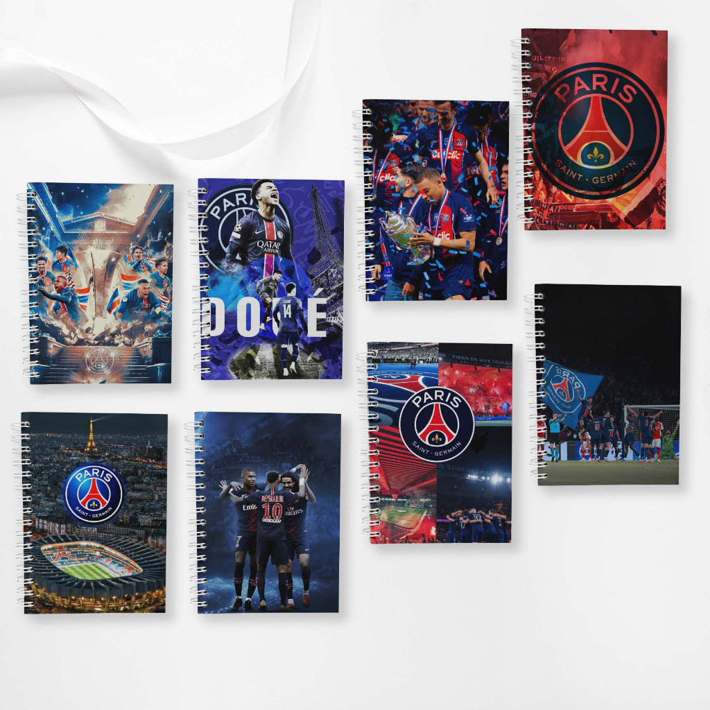 

Note Book Spiral Large (10 cm X 14 cm) Edisi Paris Saint Germain ( PSG ) / Notebook A6 Custom / Seminar Kit Surabaya