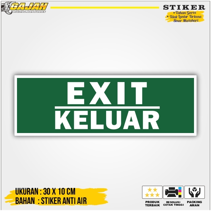 

SIGN / RAMBU STIKER JALUR EVAKUASI EXIT