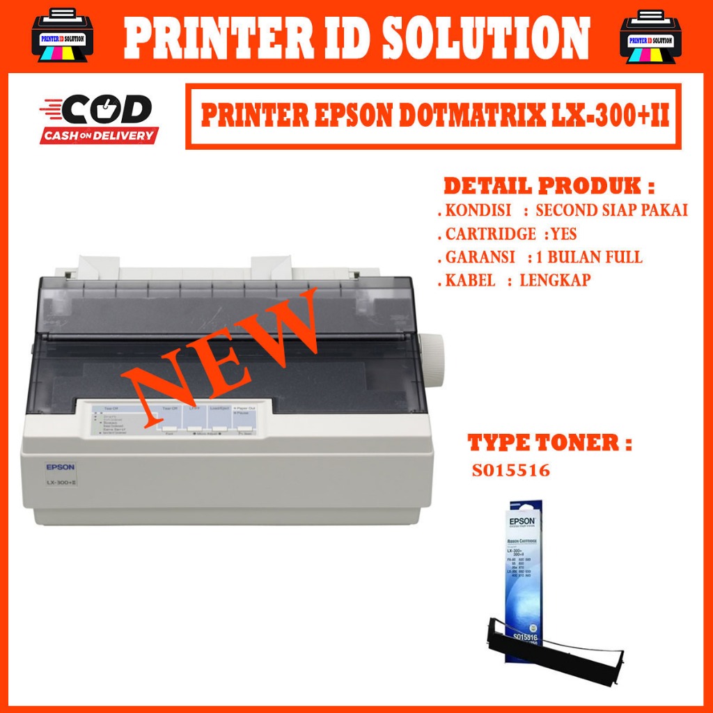 printer epson dot matrix lx300+ii baru masih dus