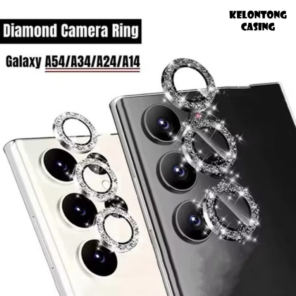 Pelindung Kamera Samsung Glitter A14 A17 A35 A54 A55 5G A14 A05S A15 A26 A36 Lens Camera Protector