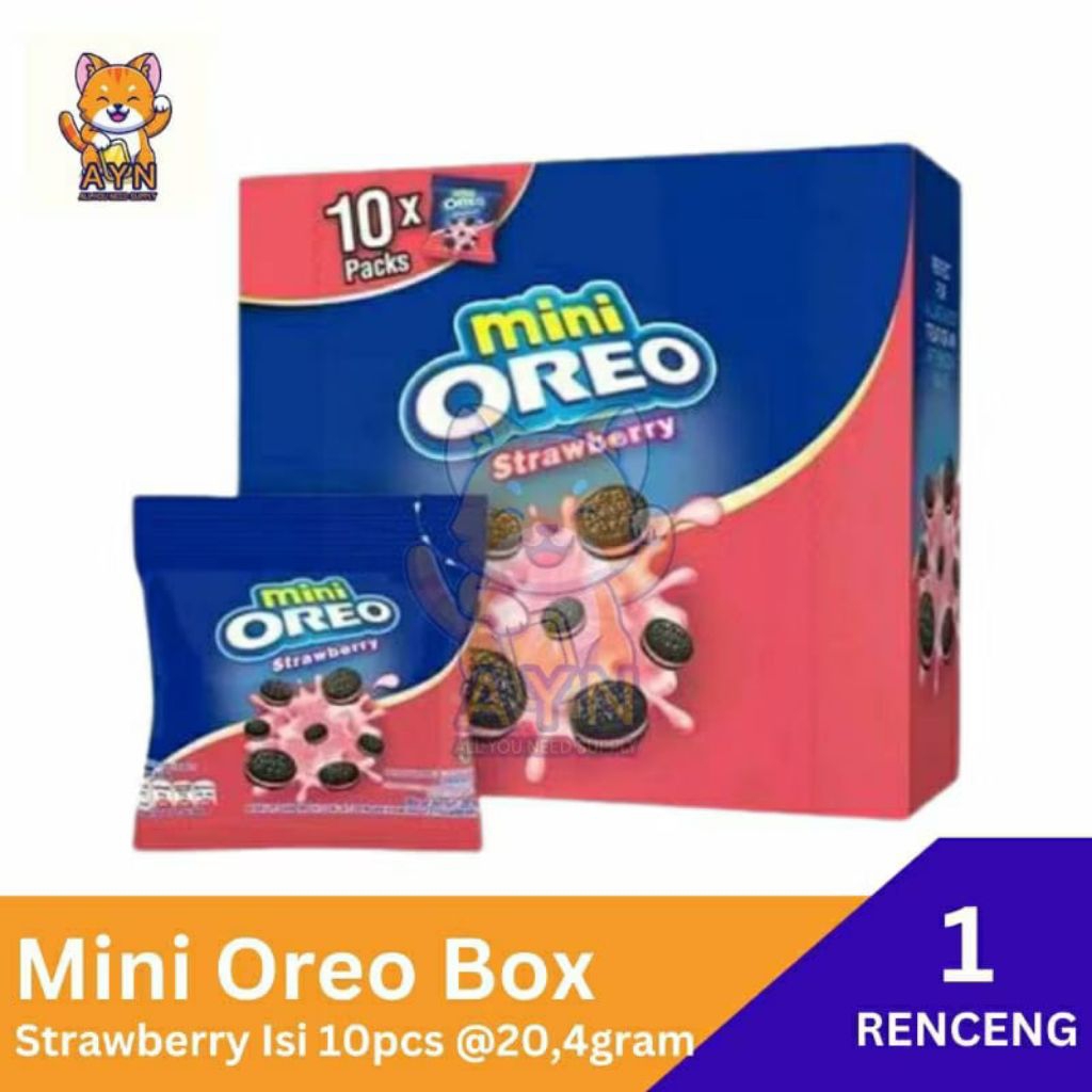

Oreo Mini Strawbery 1 box isi 10 pack