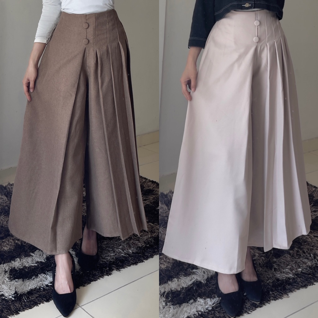 MS- Kimmy Celana Kulot Formal Wanita Bawahan Model Rok Jumbo