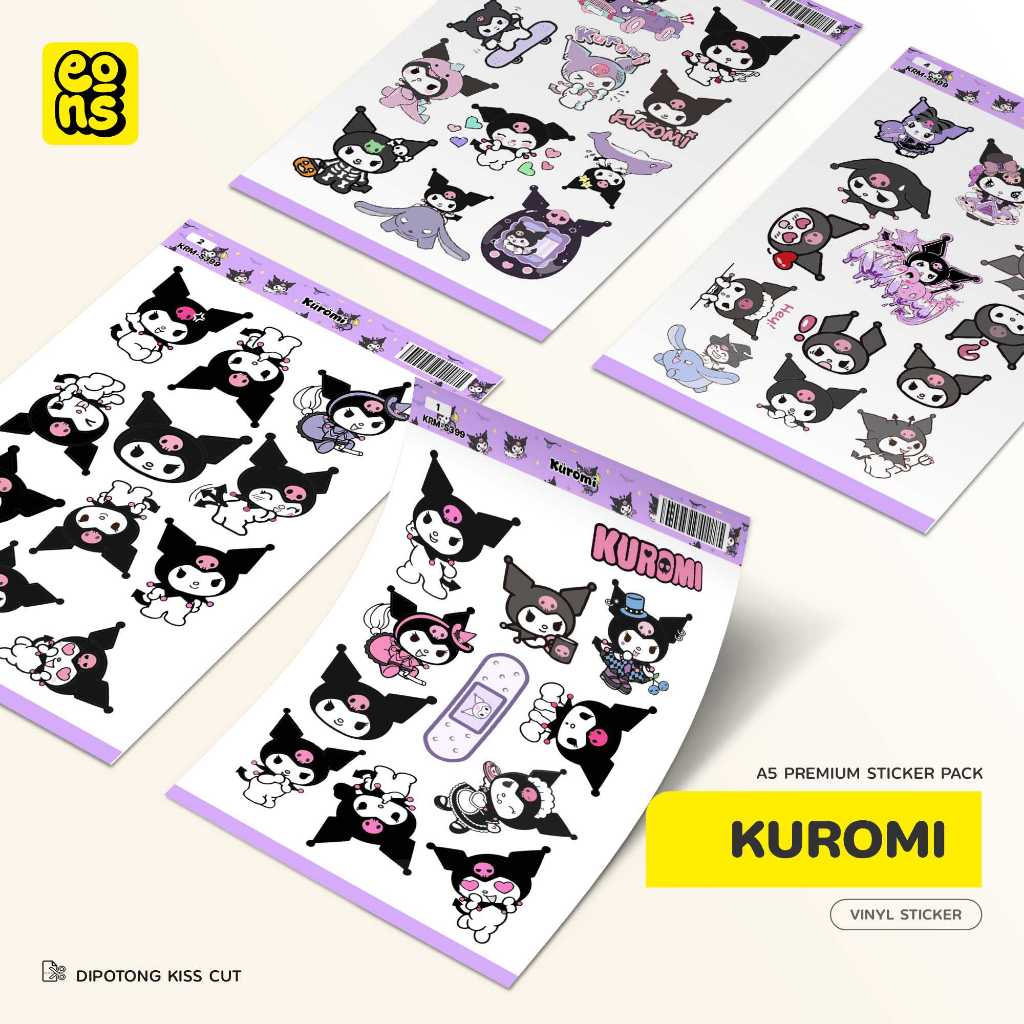 

Stiker Pack KUROMI Waterproof Aesthetic- untuk Laptop, Motor, dan Helm - Paper Stationery