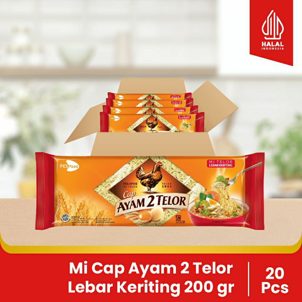 

Mi Cap Ayam 2 Telor - Lebar Keriting - 1 karton - 20 Pcs - 200gr