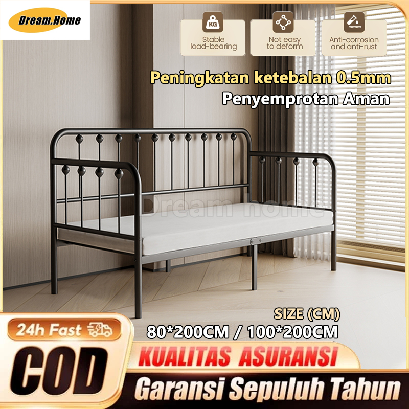 Tempat Tidur Besi Sofa Divan Kasur Ranjang Besi Dipan Tempat Tidur Sofa bed Divan Besi Ranjang Sofa