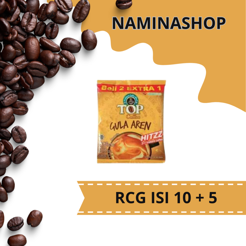 

TOP COFFEE GULA AREN KOPI INSTAN RCG 10 + 5 x 22G