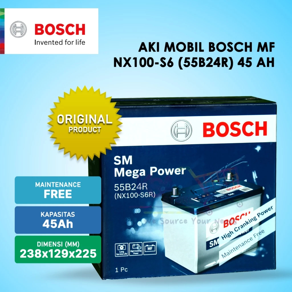 Aki Mobil BOSCH MF NX100-S6 (55B24R) 45 AH