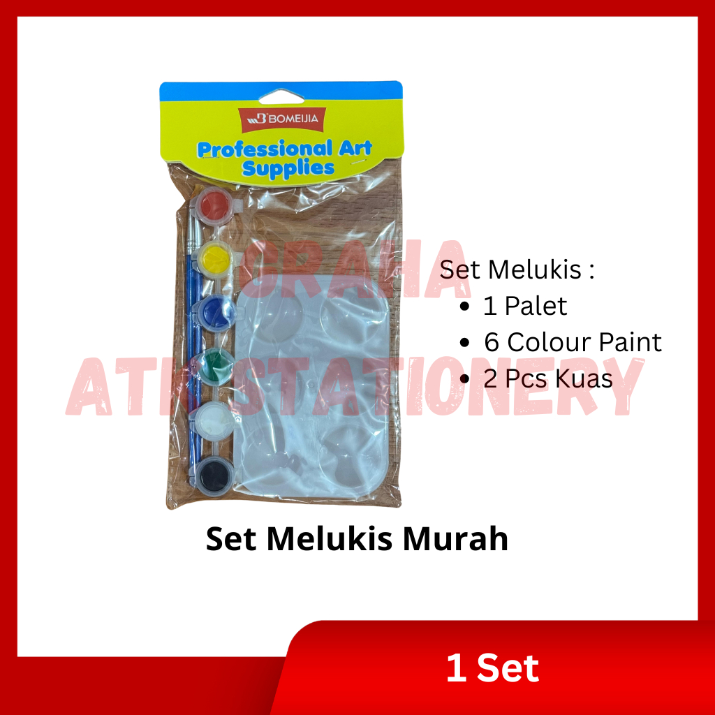 

[1 Set] Set Alat Melukis Murah Bomeijia / Perlengkapan Menggambar 1 Paket / Alat Lukis Set Murah