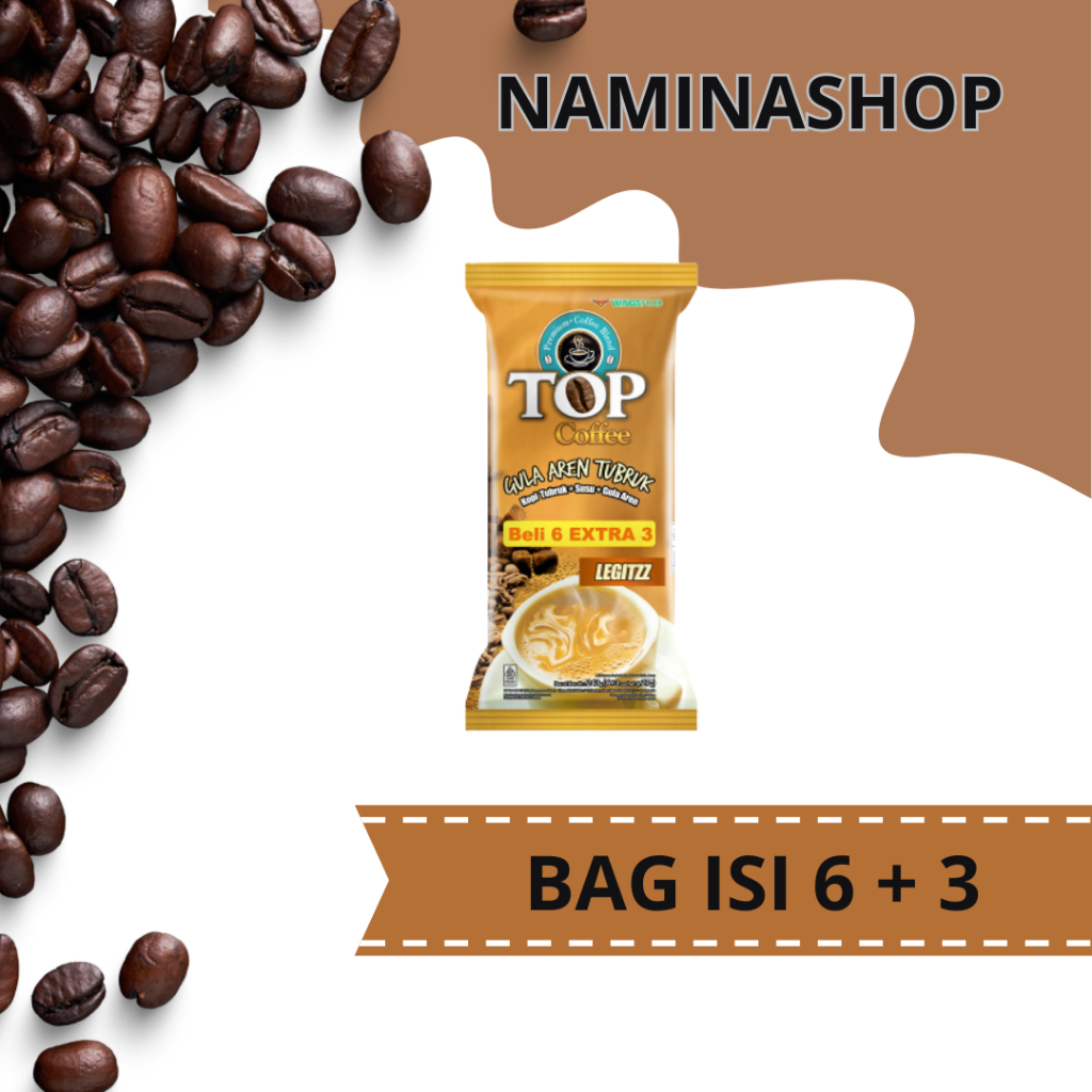 

TOP COFFEE KOPI SUSU GULA AREN TUBRUK INSTAN BAG 6 + 3 x 22G