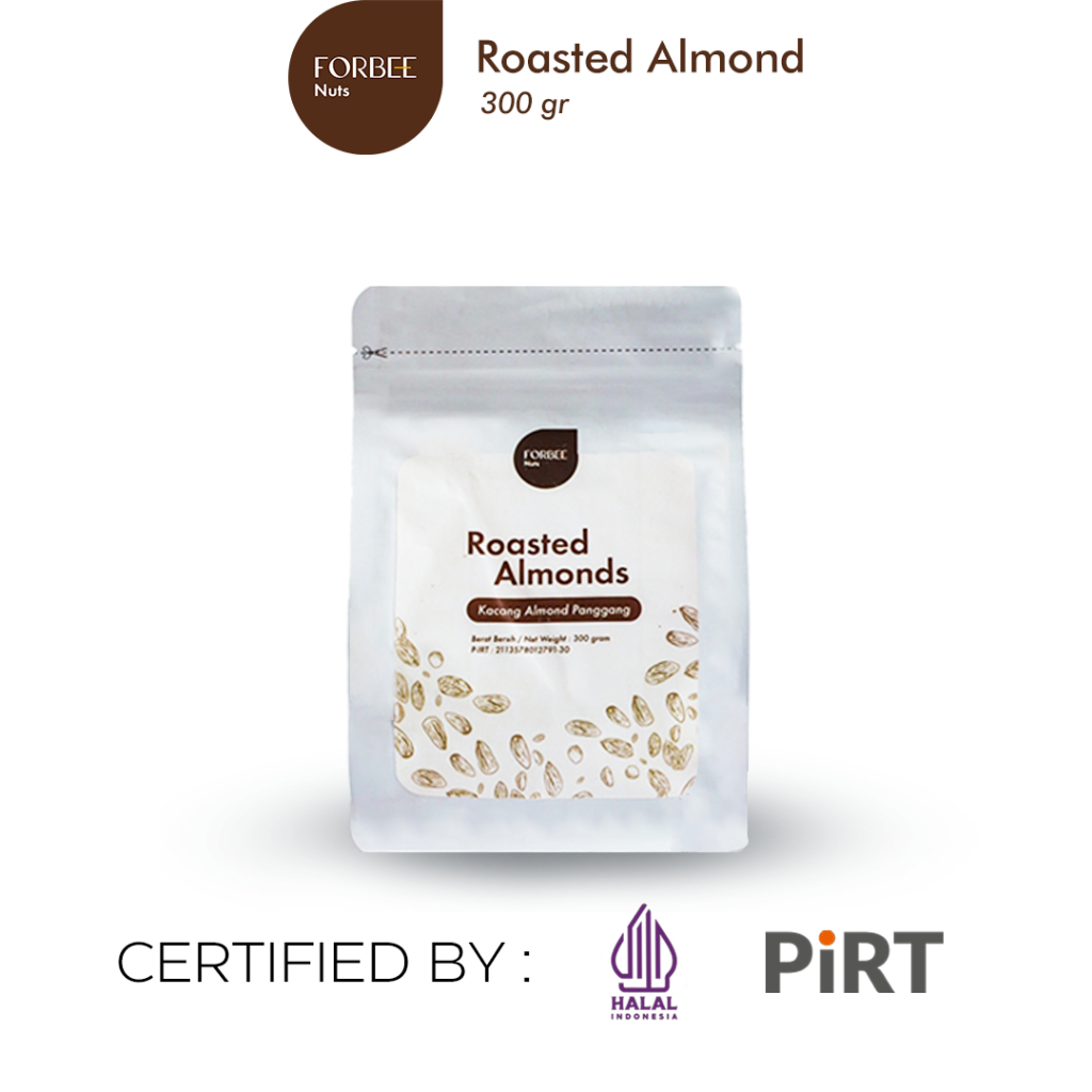 

Kacang Almond Panggang Pouch Forbee 300g | Cemilan Sehat Diet | Roasted Almond