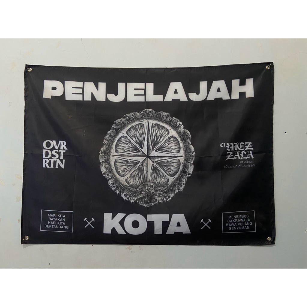Flag over distortion penjelajah kota