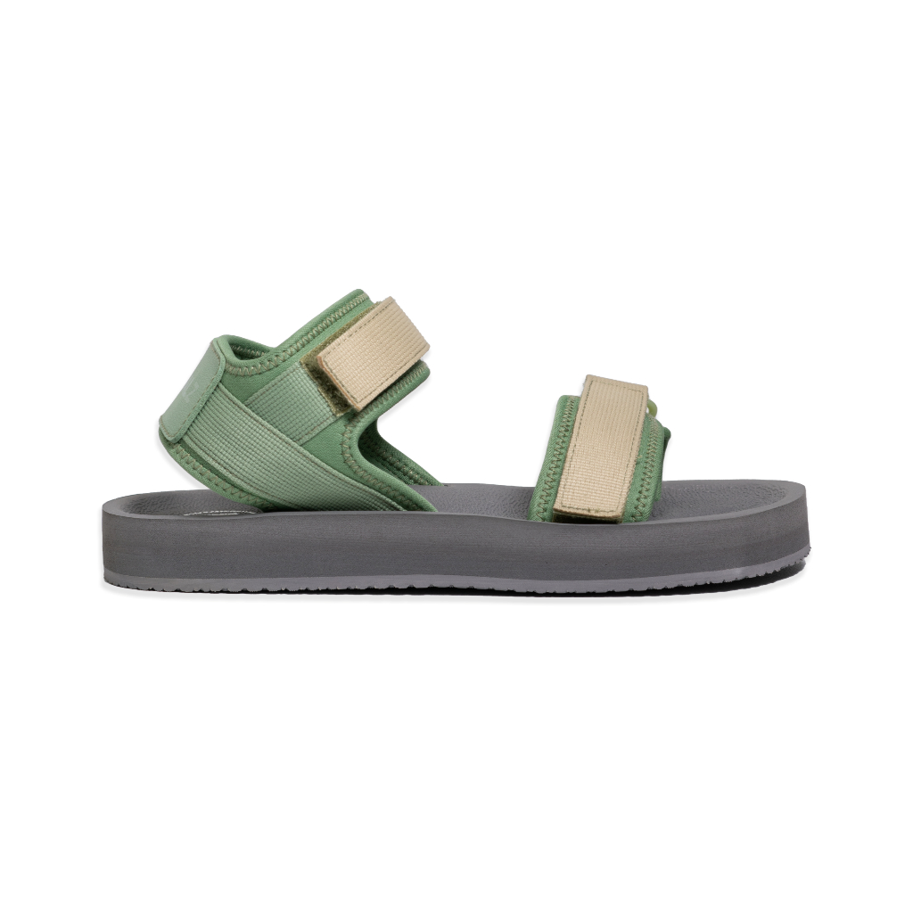 Vandalz Rogue 03 Gray / Green - Sandal Travelling Pria Sepatu Gesper Unisex Soleandjoy