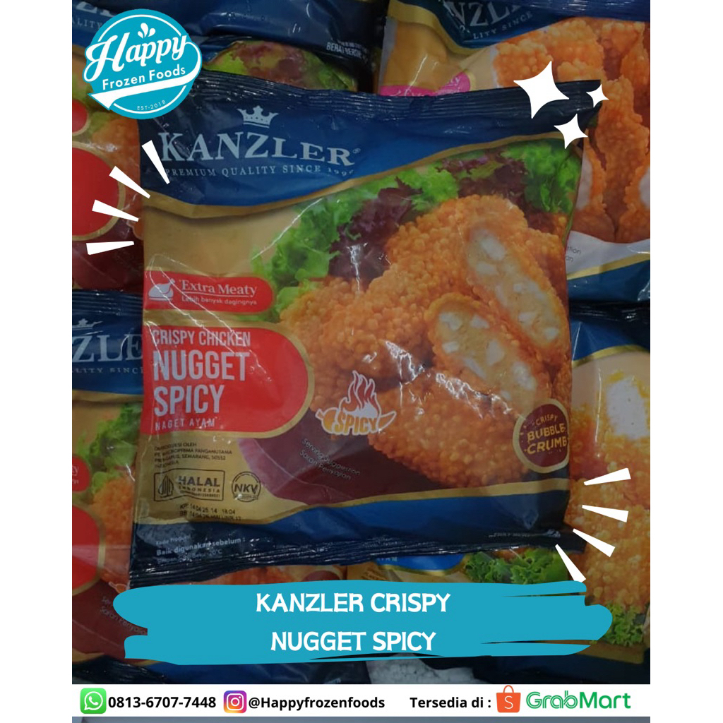 

KANZLER CHICKEN NUGGET SPICY CRISPY BUBBLE 450g | HAPPY FROZEN FOODS PALEMBANG