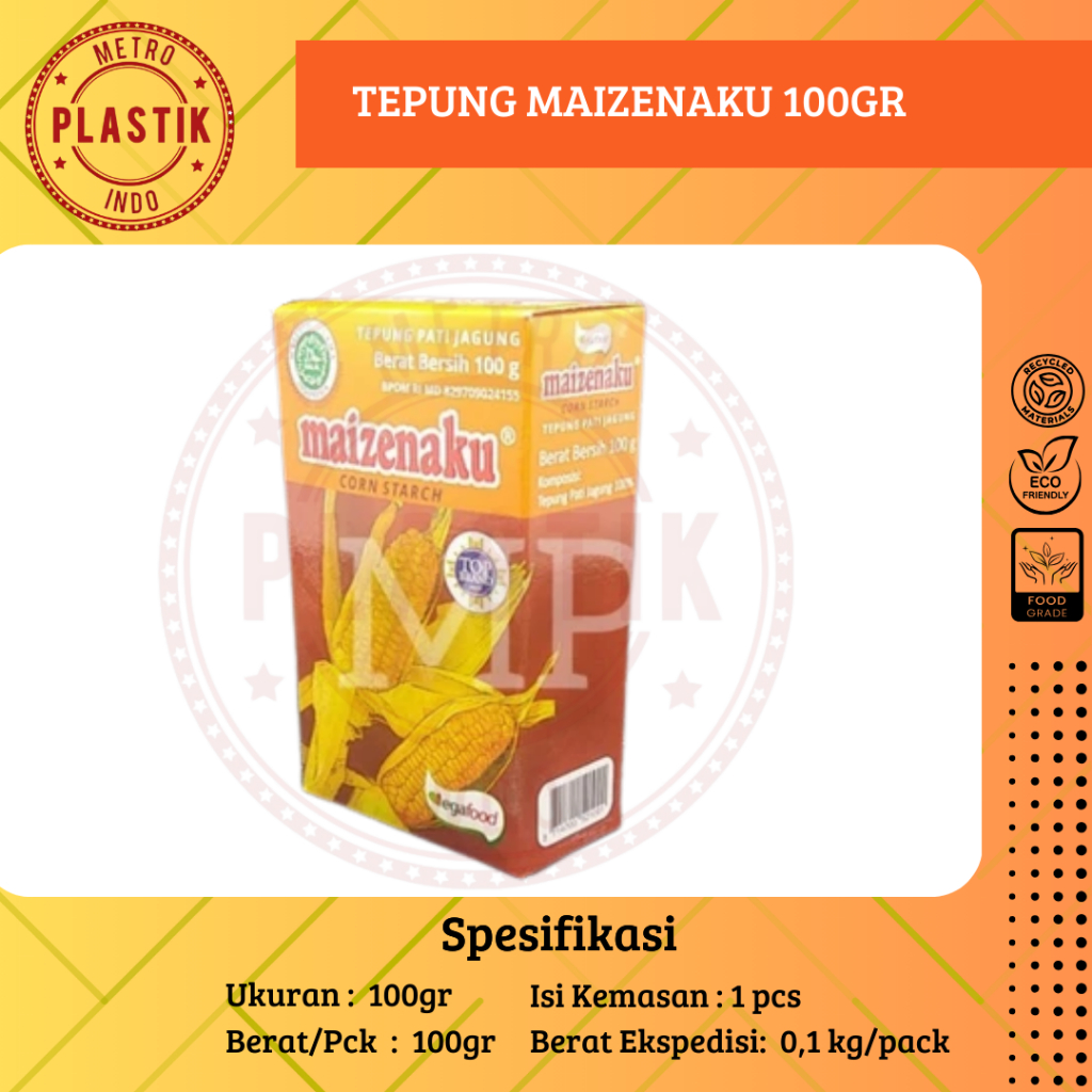 

Maizenaku 100gr / Tepung Pati Jagung Maizena Ku Corn Starch