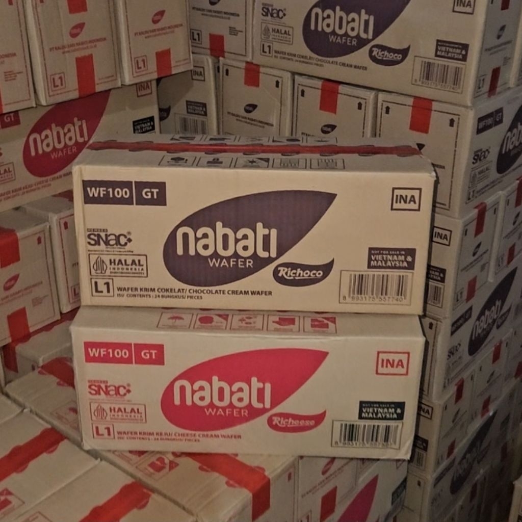 

ED 12.25 - MURAH CTN 24*110GR L1 - NABATI WAFER ISI 24PCS / KARTONAN KUE SNACK HAJATAN