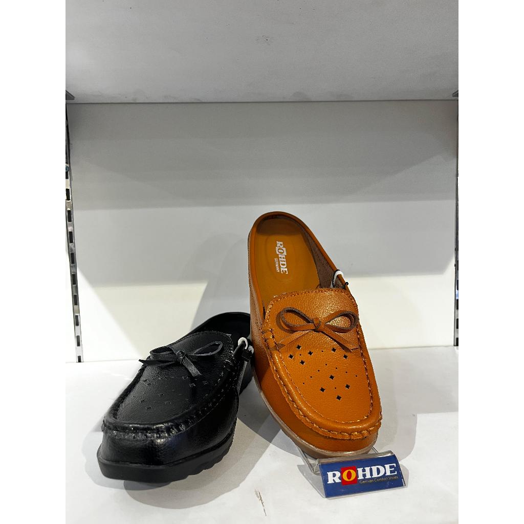 BUY1 GET 1 ROHDE 6919 SEPATU WEDGES WANITA  BLACK&TAN