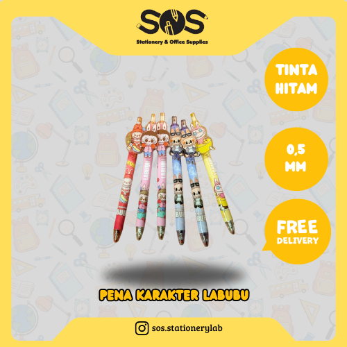 

Pena Karakter Labubu Hitam 1 pcs