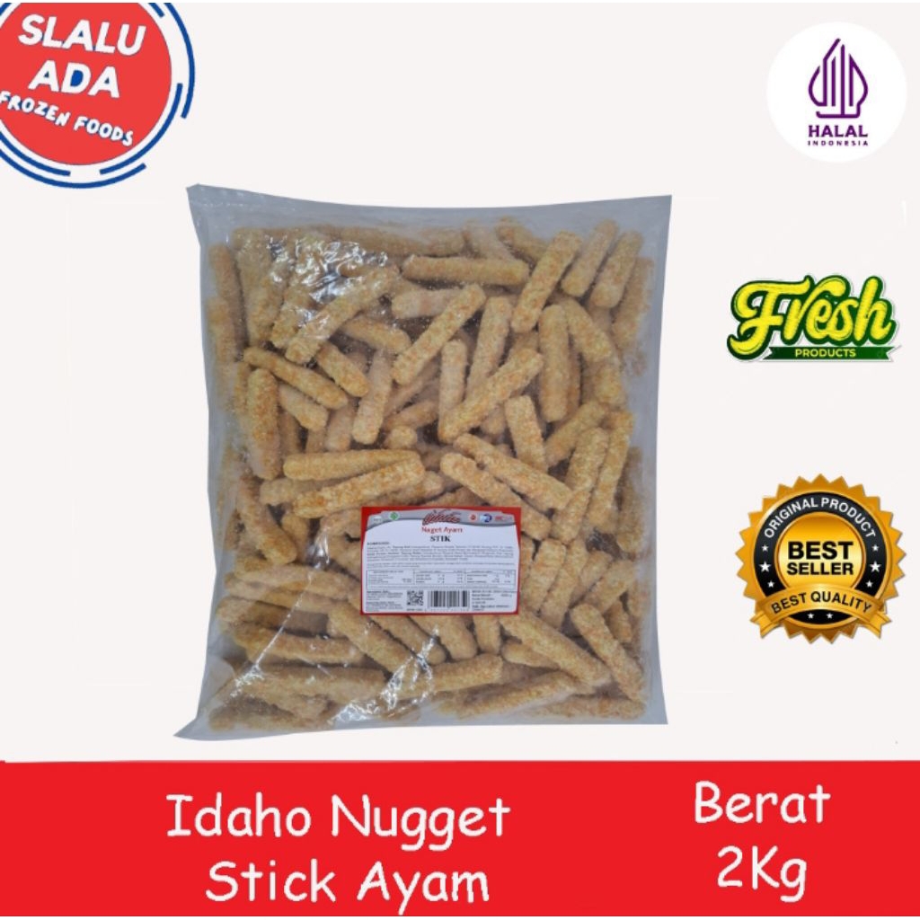 

Nugget Ayam Idaho Stik Berat 2Kg Halal
