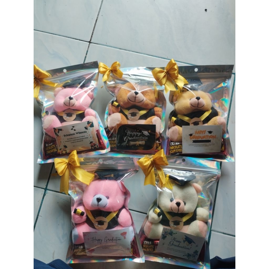 Souvenir Boneka Wisuda, Hampers Boneka Wisuda, Buket Boneka Wisuda