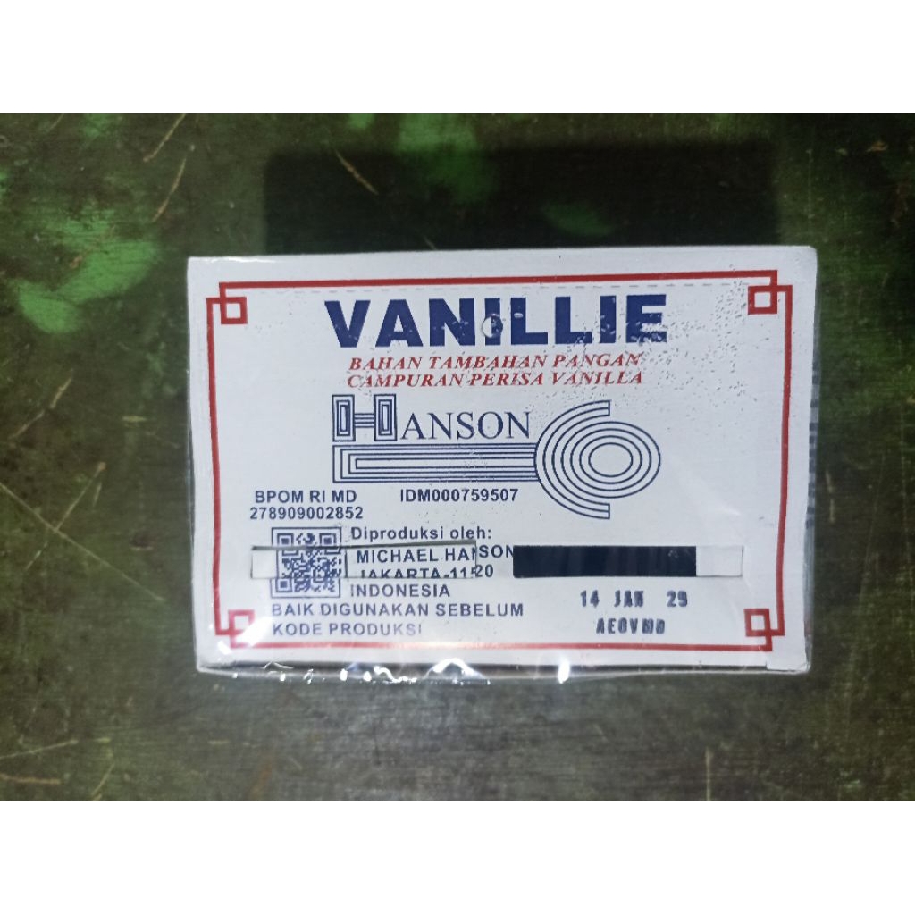 

VANILI SACHET HANSON BOX (100 SACHET)